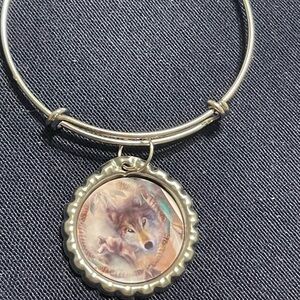 Silver Wolf Charm Bracelet